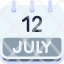 calendar-july-twelve-date-monthly-time-and-month-schedule-icon