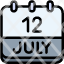 calendar-july-twelve-date-monthly-time-and-month-schedule-icon