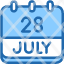calendar-july-twenty-eight-date-monthly-time-and-month-schedule-icon
