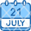 calendar-july-twenty-one-date-monthly-time-and-month-schedule-icon