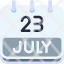 calendar-july-twenty-three-date-monthly-time-and-month-schedule-icon