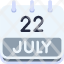 calendar-july-twenty-two-date-monthly-time-and-month-schedule-icon