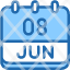 calendar-june-eight-date-monthly-time-and-month-schedule-icon