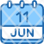 calendar-june-eleven-date-monthly-time-and-month-schedule-icon