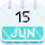 calendar-june-fifteen-date-monthly-time-and-month-schedule-icon