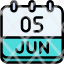 calendar-june-five-date-monthly-time-and-month-schedule-icon