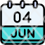 calendar-june-four-date-monthly-time-and-month-schedule-icon