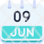 calendar-june-nine-date-monthly-time-and-month-schedule-icon