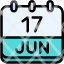 calendar-june-seventeen-date-monthly-time-and-month-schedule-icon