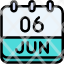 calendar-june-six-date-monthly-time-and-month-schedule-icon