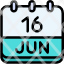 calendar-june-sixteen-date-monthly-time-and-month-schedule-icon