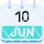 calendar-june-ten-date-monthly-time-and-month-schedule-icon