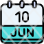 calendar-june-ten-date-monthly-time-and-month-schedule-icon