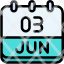 calendar-june-three-date-monthly-time-and-month-schedule-icon