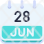 calendar-june-twenty-eight-date-monthly-time-and-month-schedule-icon