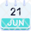 calendar-june-twenty-one-date-monthly-time-and-month-schedule-icon