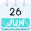 calendar-june-twenty-six-date-monthly-time-and-month-schedule-icon