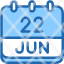 calendar-june-twenty-two-date-monthly-time-and-month-schedule-icon