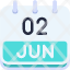 calendar-june-two-date-monthly-time-and-month-schedule-icon
