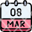 calendar-march-eight-date-monthly-time-month-schedule-icon