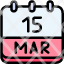 calendar-march-fifteen-date-monthly-time-month-schedule-icon