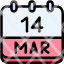 calendar-march-fourteen-date-monthly-time-month-schedule-icon