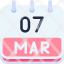 calendar-march-seven-date-monthly-time-month-schedule-icon