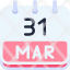 calendar-march-thirty-one-date-monthly-time-month-schedule-icon