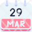 calendar-march-twenty-nine-date-monthly-time-month-schedule-icon