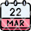 calendar-march-twenty-two-date-monthly-time-month-schedule-icon
