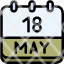 calendar-may-eighteen-date-monthly-time-month-schedule-icon