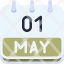 calendar-may-one-date-monthly-time-month-schedule-icon