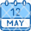 calendar-may-twelve-date-monthly-time-month-schedule-icon