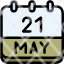 calendar-may-twenty-one-date-monthly-time-month-schedule-icon