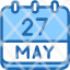 calendar-may-twenty-seven-date-monthly-time-month-schedule-icon