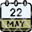 calendar-may-twenty-two-date-monthly-time-month-schedule-icon