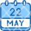 calendar-may-twenty-two-date-monthly-time-month-schedule-icon