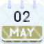 calendar-may-two-date-monthly-time-month-schedule-icon