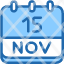 calendar-november-fifteen-date-monthly-time-month-schedule-icon