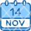 calendar-november-fourteen-date-monthly-time-month-schedule-icon