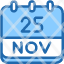 calendar-november-twenty-five-date-monthly-time-month-schedule-icon
