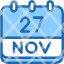 calendar-november-twenty-seven-date-monthly-time-month-schedule-icon