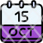 calendar-october-fifteen-date-monthly-time-month-schedule-icon