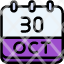 calendar-october-thirty-date-monthly-time-month-schedule-icon