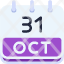calendar-october-thirty-one-date-monthly-time-month-schedule-icon