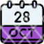 calendar-october-twenty-eight-date-monthly-time-month-schedule-icon