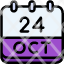 calendar-october-twenty-four-date-monthly-time-month-schedule-icon