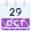 calendar-october-twenty-nine-date-monthly-time-month-schedule-icon