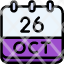 calendar-october-twenty-six-date-monthly-time-month-schedule-icon