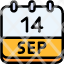 calendar-september-fourteen-date-monthly-time-month-schedule-icon
